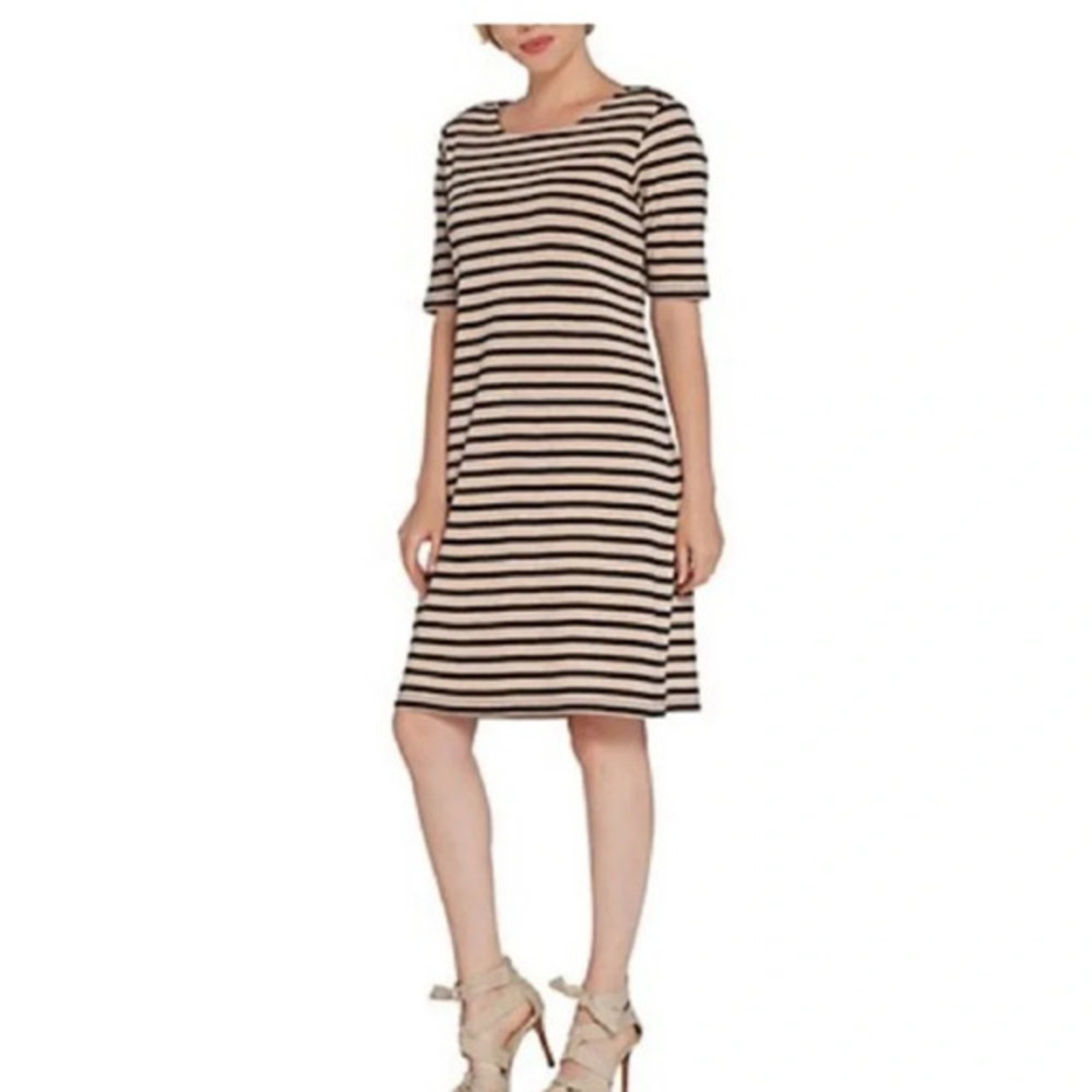 Martha Stewart Striped T-Shirt Dress